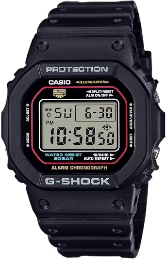 01 G-Shock Casio G-Shock DW-5600RL-1ER Dress Watch, Black