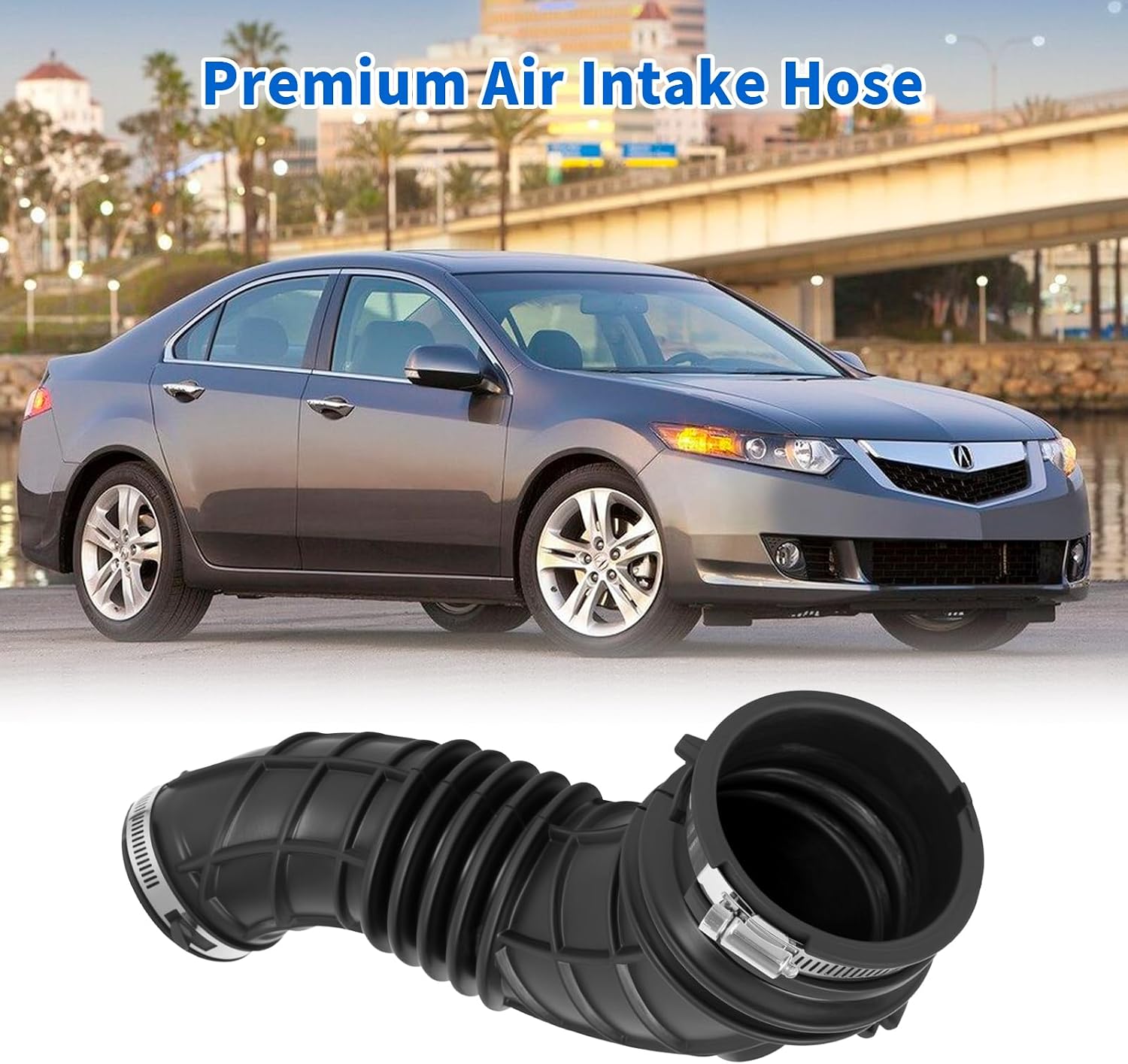 Air Flow Tube Air Intake Hose 17228-RL5-A00, Compatible with A cura TSX 2.4L L4 2009-2014, Air Intake Tube Cleaner Hose Replace 17228RL5A00
