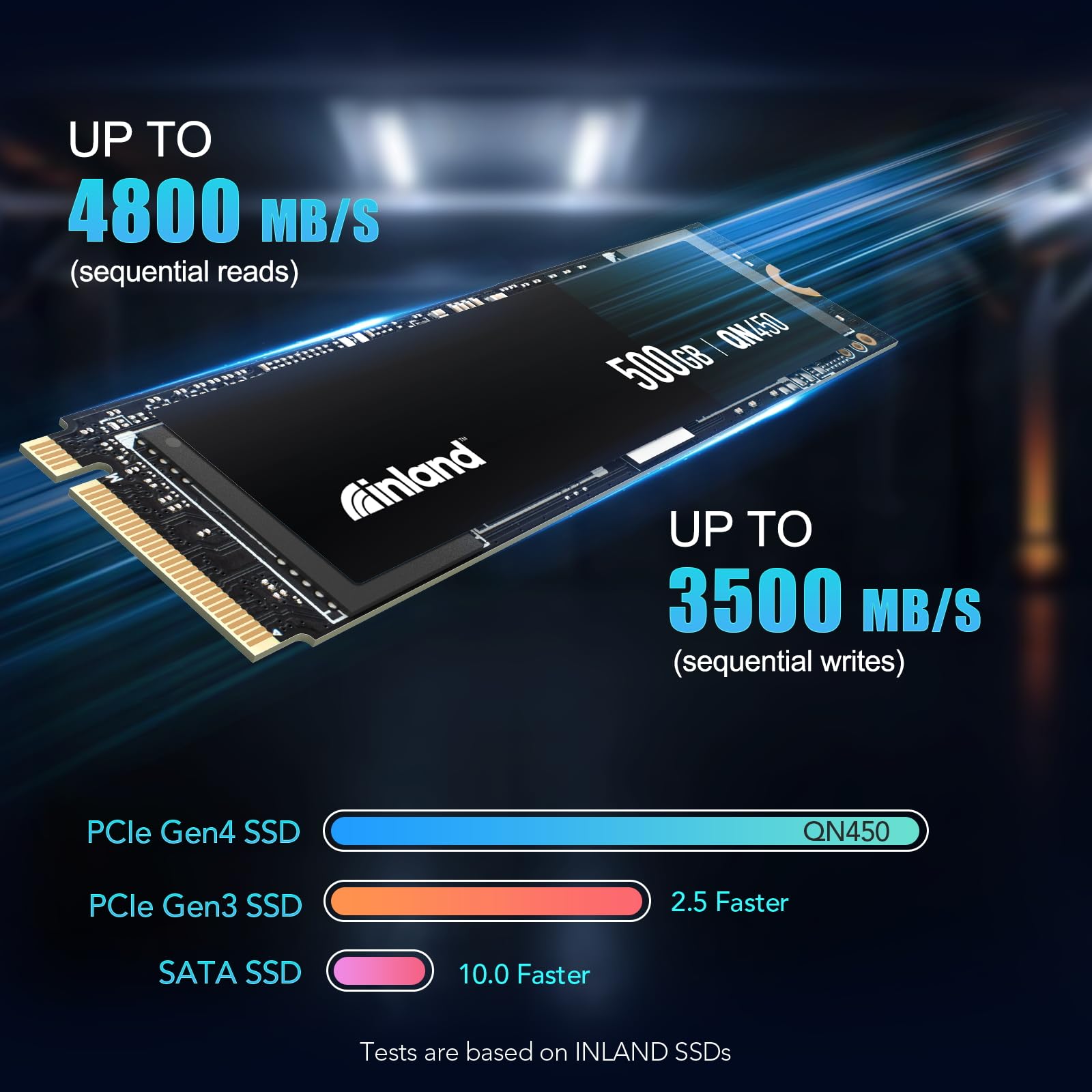 Amazon.com: INLAND QN450 SSD 500GB M.2 2280 NVMe SSD - PCIe 4.0