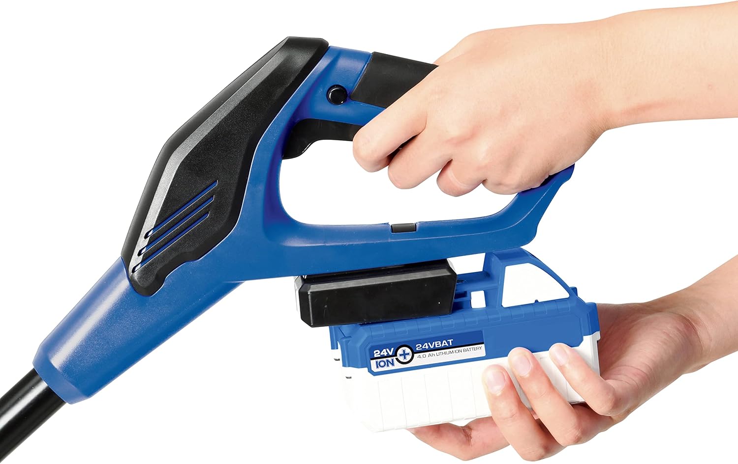 review Snow Blower, 24-Volt iON Cordless Snow Shovel Kit, 13-Inch, W/ 4.0-Ah Battery and Charger, 24V-SS13 Blue