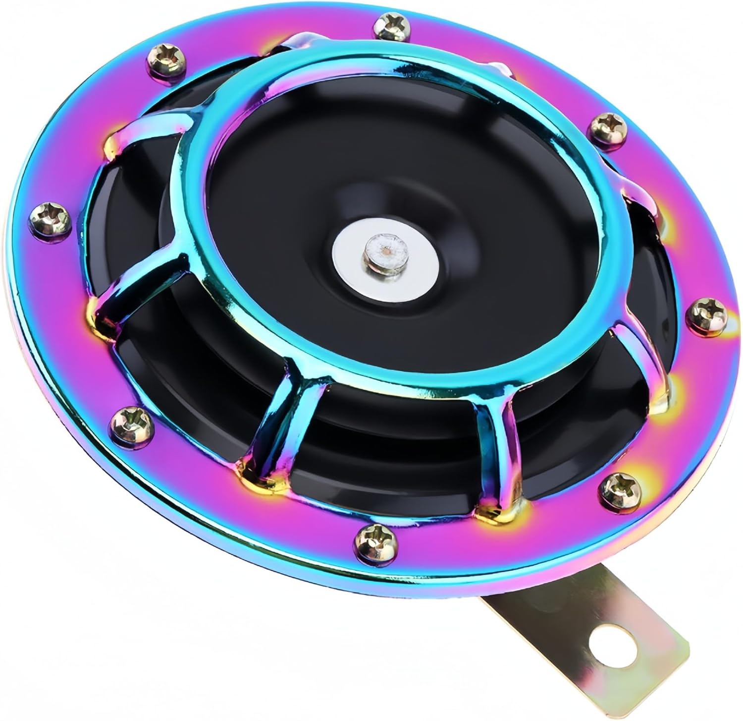 New 12V Colorful Car Motorcycle Basin Horn Waterproof High Bass Whistle Horn(Color)