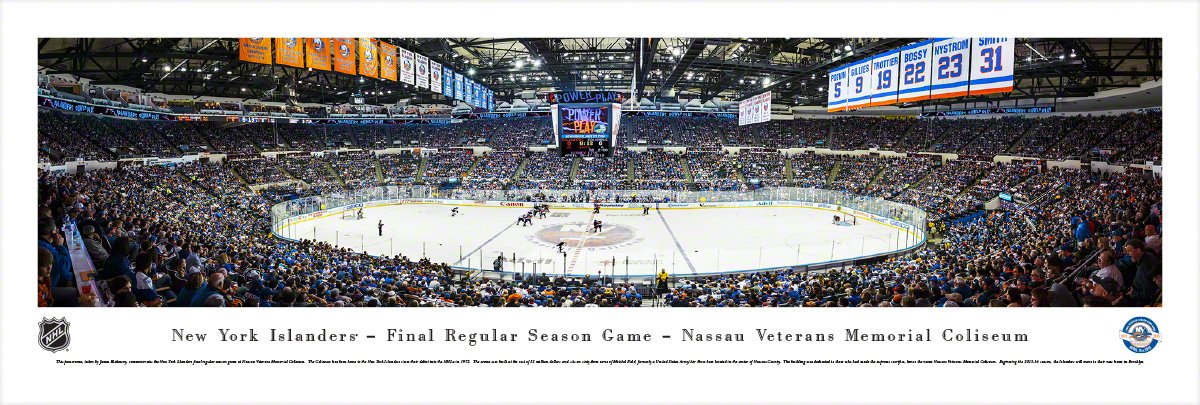 New York Islanders - Final Game at Nassau Coliseum - Panoramic Print