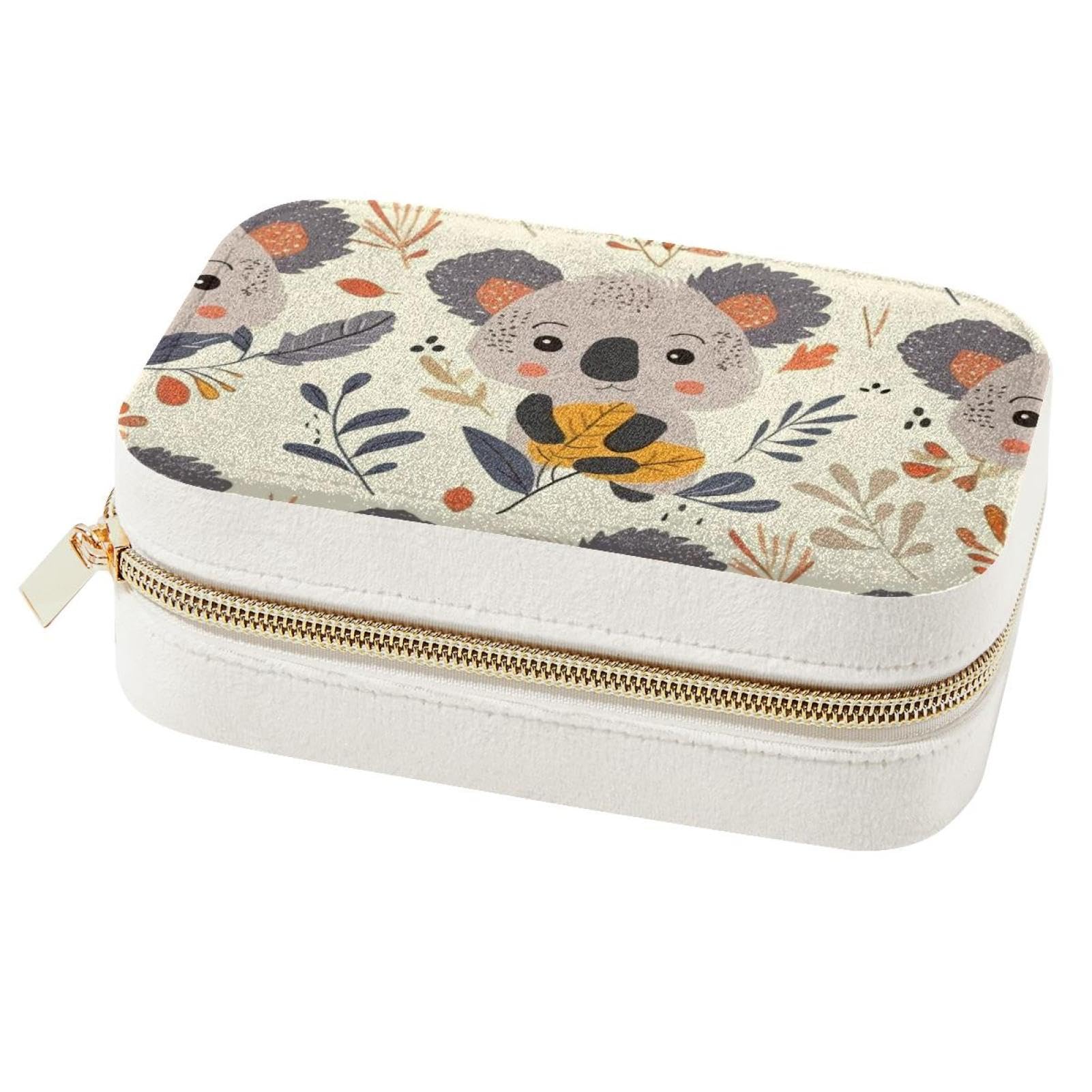 Boîte à bijoux portable en forme de koala pour emporter vos bagues et colliers en voyage