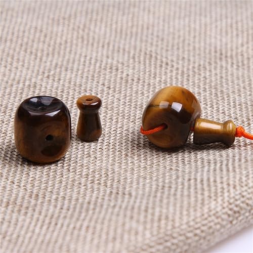 Miniatura 8 de Juego de cuentas de gurú de Buda Mala para oración tibetana, hechas a mano (cuentas de ojo de tigre naturales0.787 in x 1.220 in)