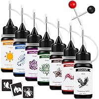 Vista 1 de Tinta de tatuaje temporal y plantillas para adultos, adolescentes y niños, kit de tatuaje temporal agradable a la piel, negro, rojo, marrón, verde