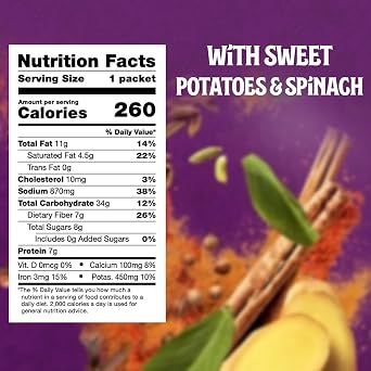 Pataks Butter Chickpeas & Veggies - Vegetarian Ready to Eat Meal - Mild Indian Curry w/Chickpeas, Spinach & Veggies - Microwave Meal for Quick Dinners - Serve with Rice or Naan - 10.5oz (Pack of 6)