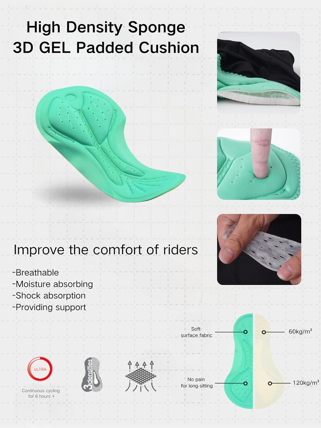 Cycling Underwear Men Mountain Bike Liner Mens Biking Shorts with Padding 3D GEL Breathable Quick Dry - Image 5