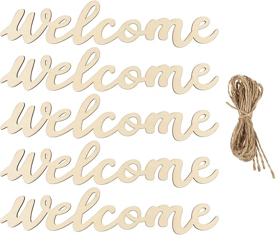 NUOBESTY Wooden Welcome Sign