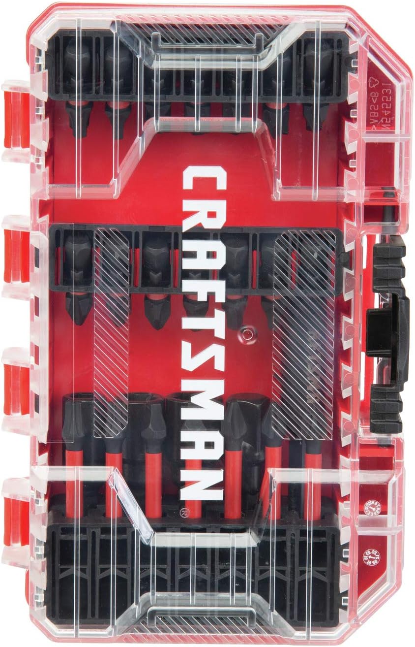 CRAFTSMAN Impact Screwdriver Bit Set Phillips, Slotted and Torx, Screwdriving Impact Ready Bits, 33 Pieces (CMAF1333)