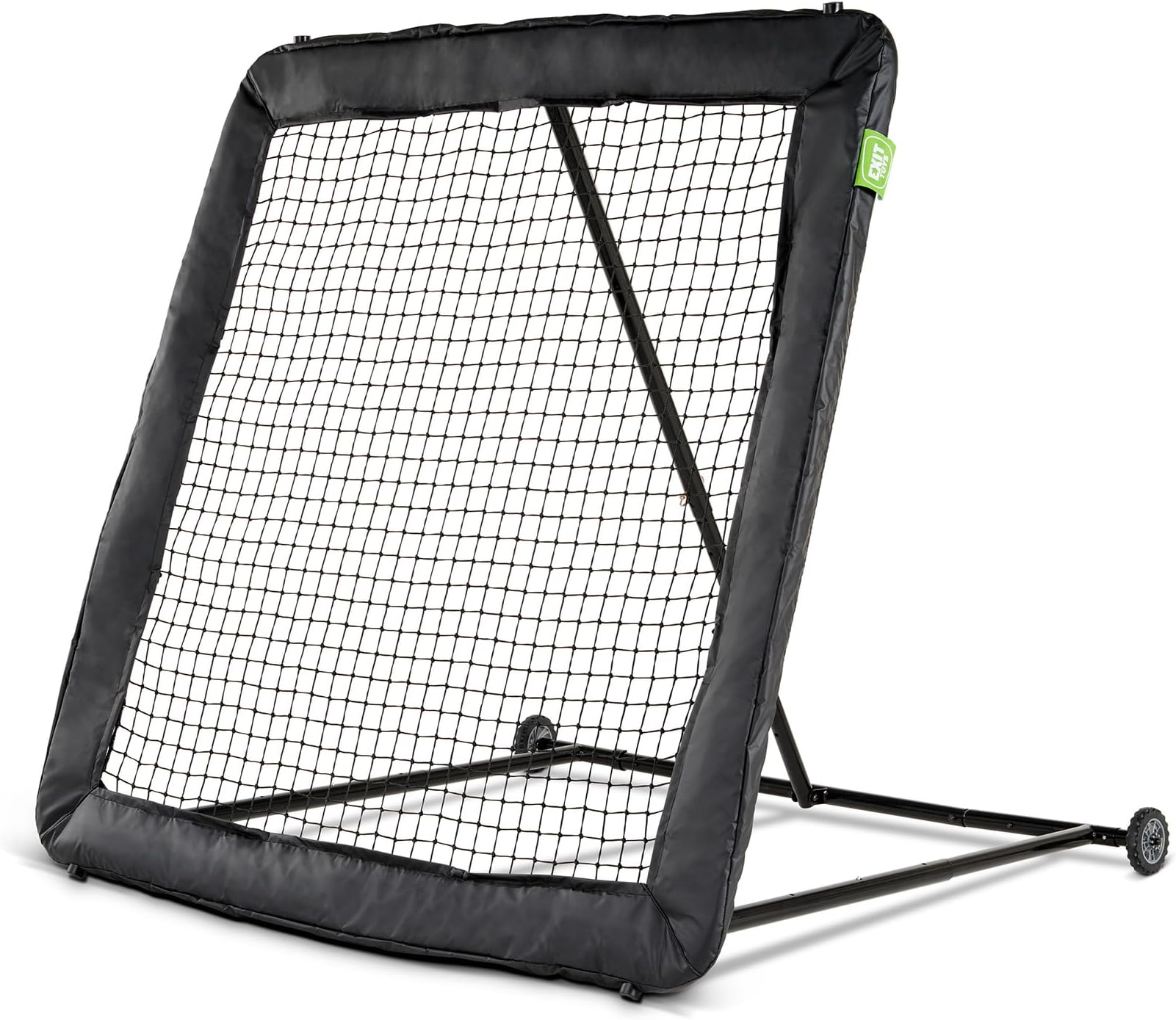 EXIT Toys Kickback Multi-sport Rebounder Net L - 124x124cm - Train your Ball Technique - For Football, Volleyball, Basketball, Handball and Hockey - Adjustable in 10+ positions - Easy to Move - Black