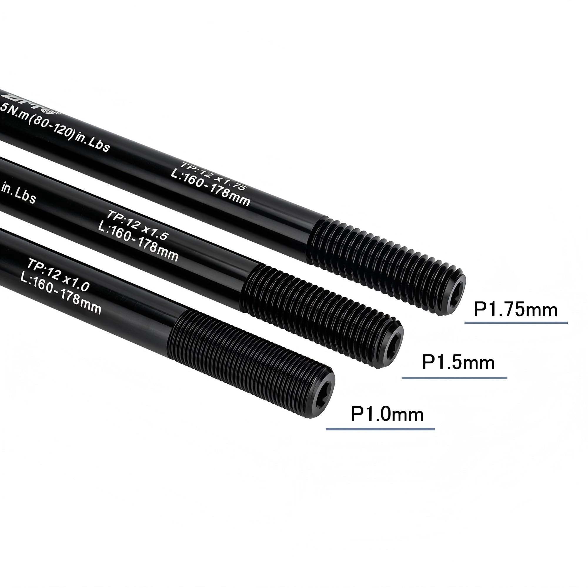 Adattatore per asse a innesto M12 x 1,0 mm, 160 – 178 mm, lunghezza regolabile asse per bicicletta, adattatore per asse per rimorchio bicicletta, compatibile con la maggior parte delle MTB