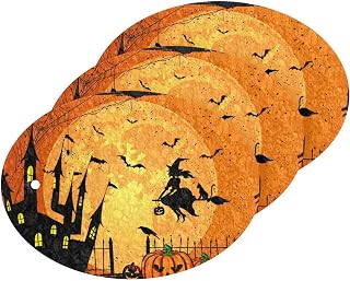 Halloween Kitchen Scrub Sponge Witch Pumpkins Washing Dishes Cleaning Sponges Moon Bats Non Scratch Sponge for Dish Countertops Sinks Floors Showers Tile Sinks 3 Pack