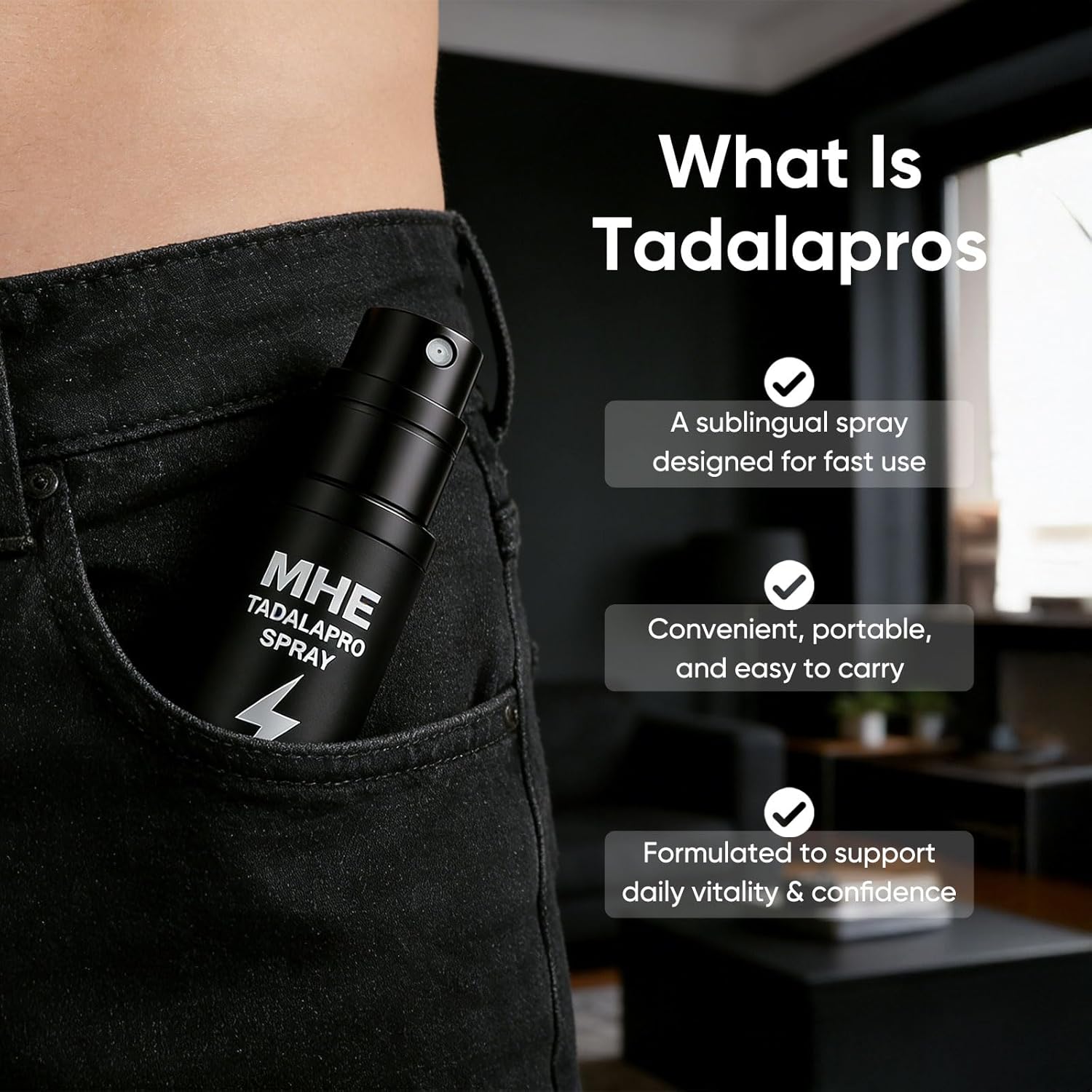 TadalaPro Spray – Desensitized Spray for Men, Delay Sprayer for Long Last Men, Supports Comfort & Confidence