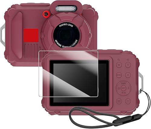 Miniatura 15 de Funda de silicona para cámara digital Kodak Pixpro wpz2 con cubierta extraíble para lente y protector de pantalla y cordón para accesorios Ckodak