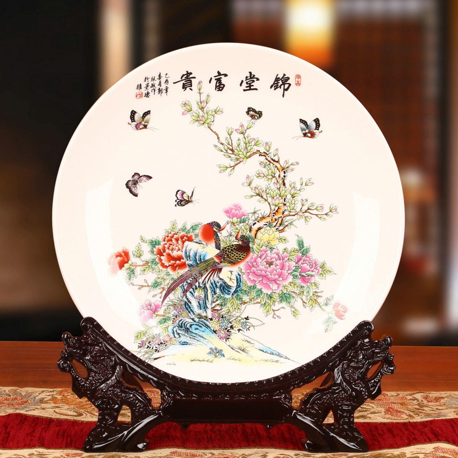 Céramique de Jingdezhen 25 cm le cadeau artisanal idéal style ancien