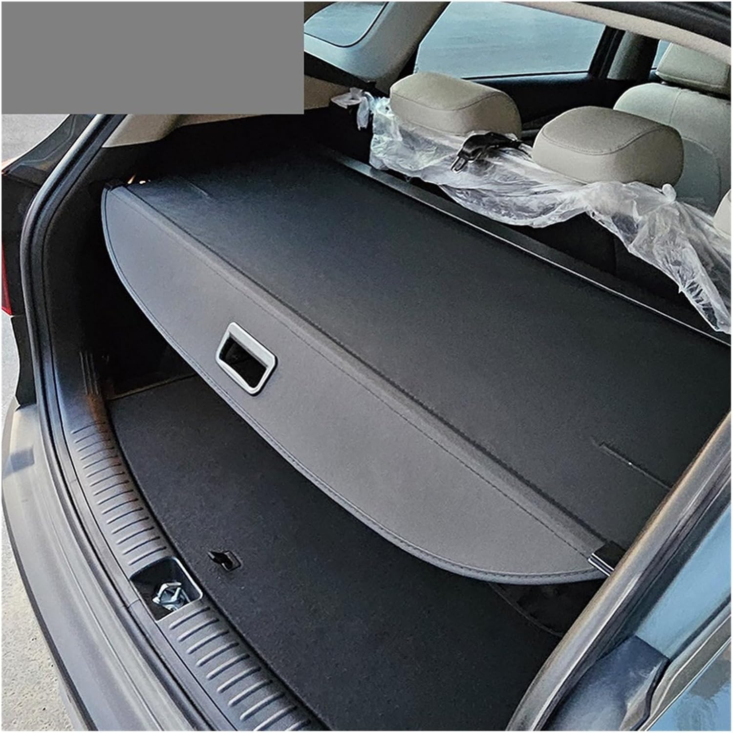 Retractable Trunk Cargo Cover Compatible with Kia Seltos 2024 Parcel Rack Anti-Peeping Shield Privacy Auto Accessories | Leather