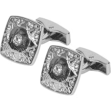 boxed-gifts Fantastic Squared Rhinestone Premium Cufflinks