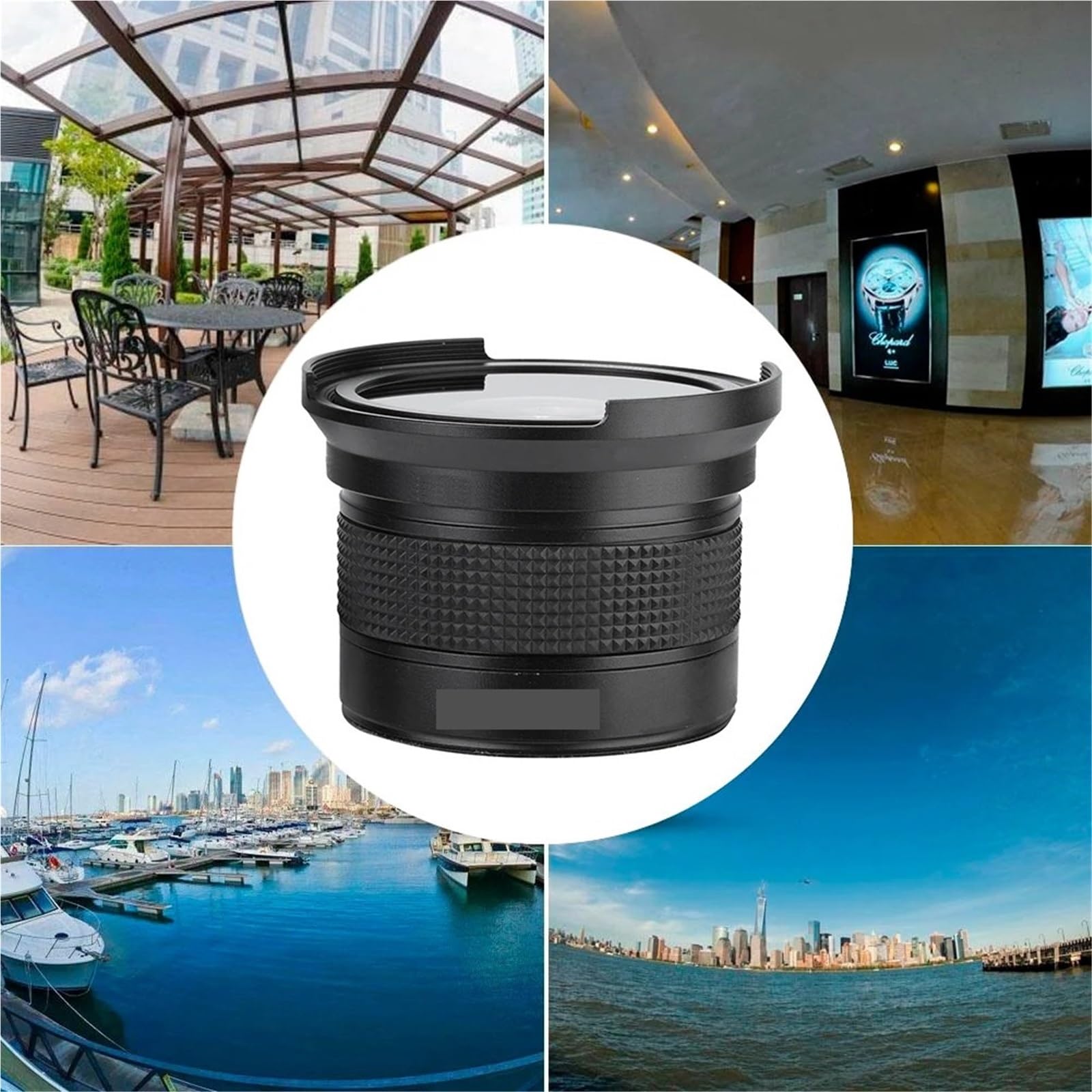 Obiettivo super grandangolare Fisheye da 58 mm 0,35x for fotocamere reflex e DSLR