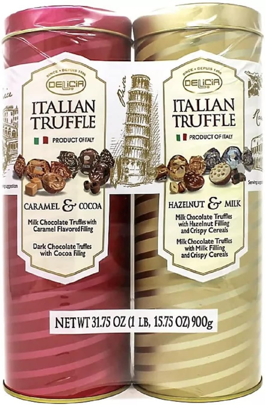 Chocmod Truffettes de France Natural Truffles, Plain, 1000Gram Boxes (Pack of 2