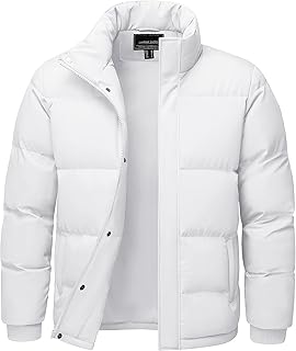 Cotrasen Men's Puffer Jacket Water Resistant Windproof Down Jackets Zip Up Warm Quilted Winter