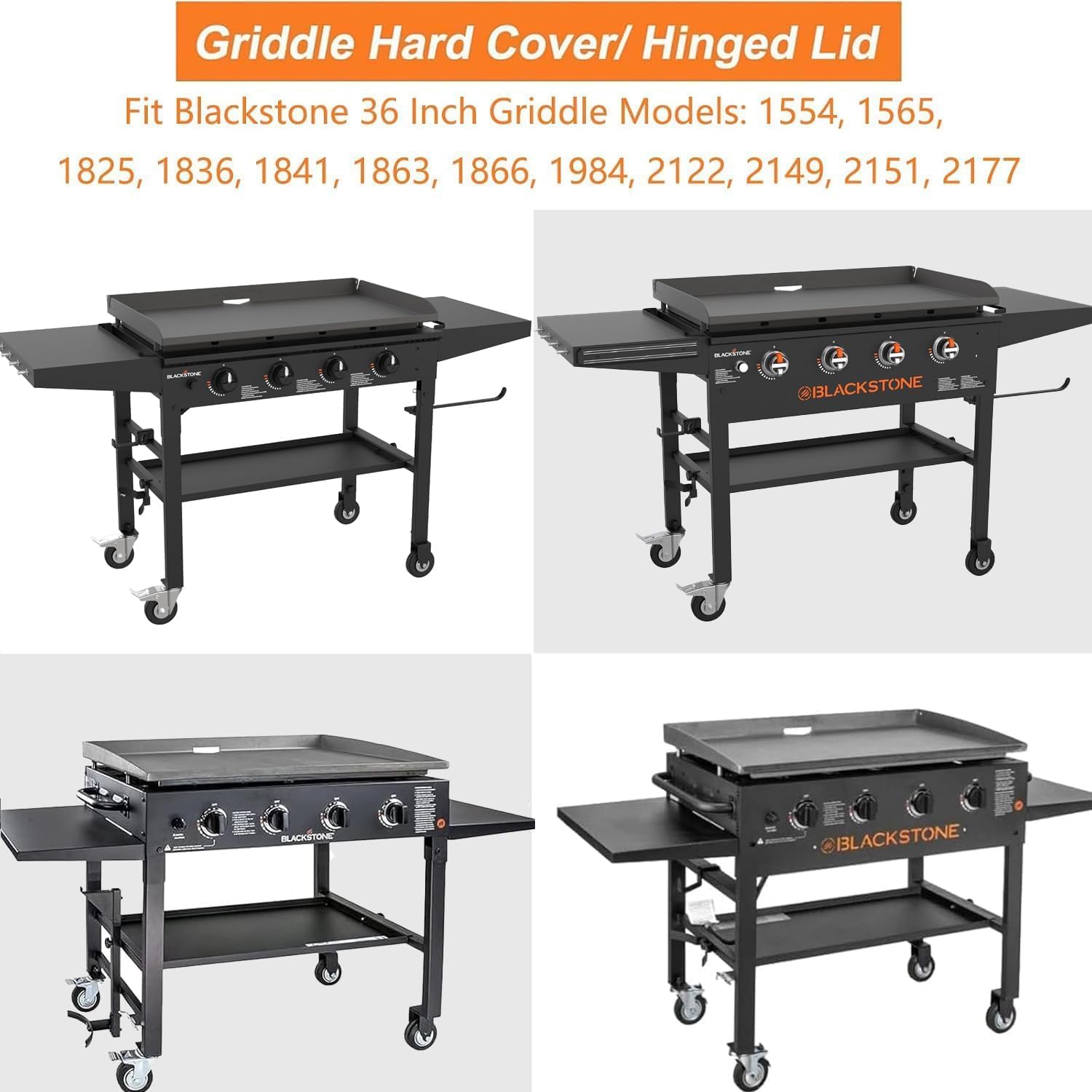 BBQ Future Upgrade Hinged Lid for Blackstone 36 inch Griddle, Clear View Grill Hard Cover for Blackstone 36" Griddle Omnivore 1554 1863 1825 1818 2177 Original Flat Top Griddle Hood