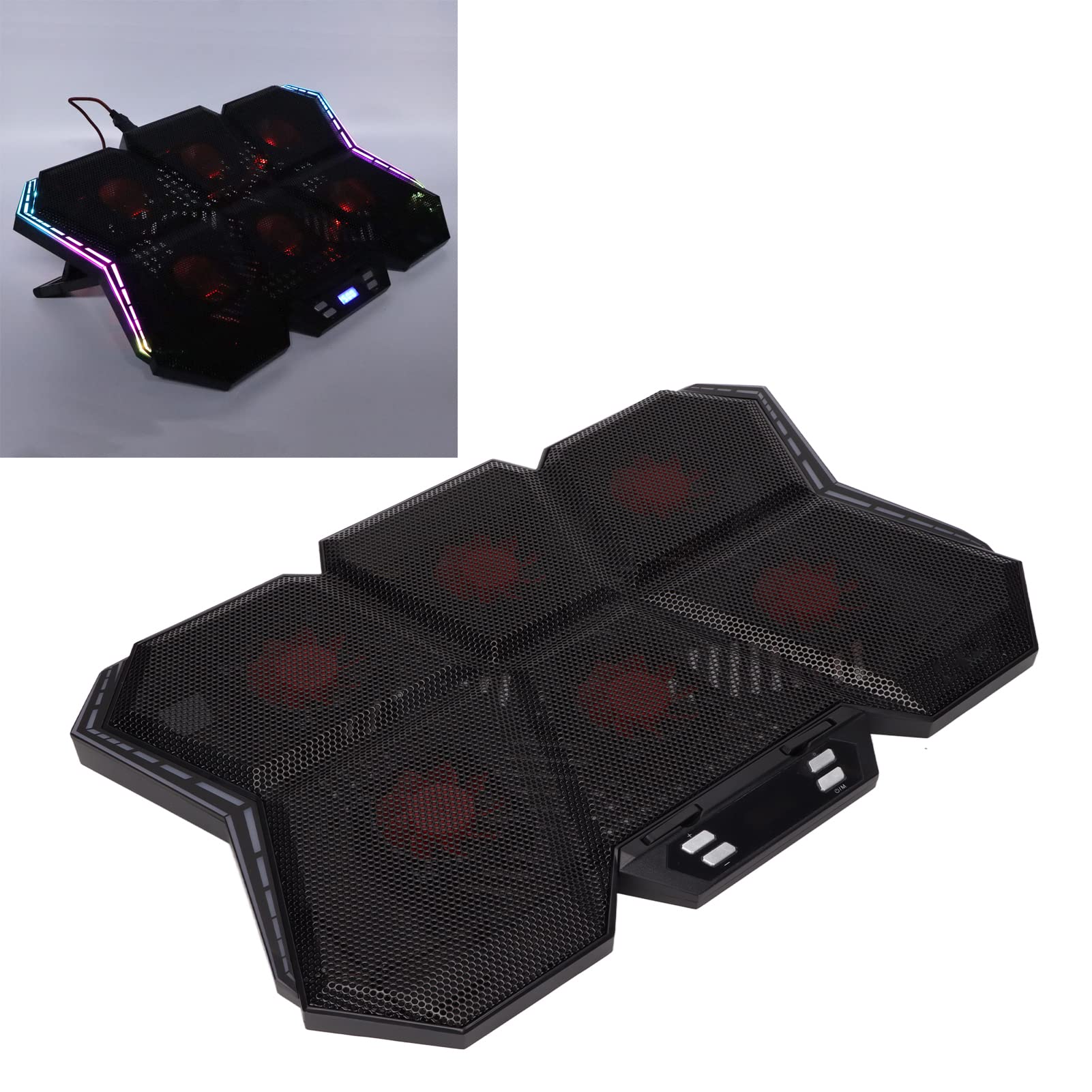 Cocoarm Laptop Cooler 6 Ventole Silenziose 2600RPM 12 Modalità RGB