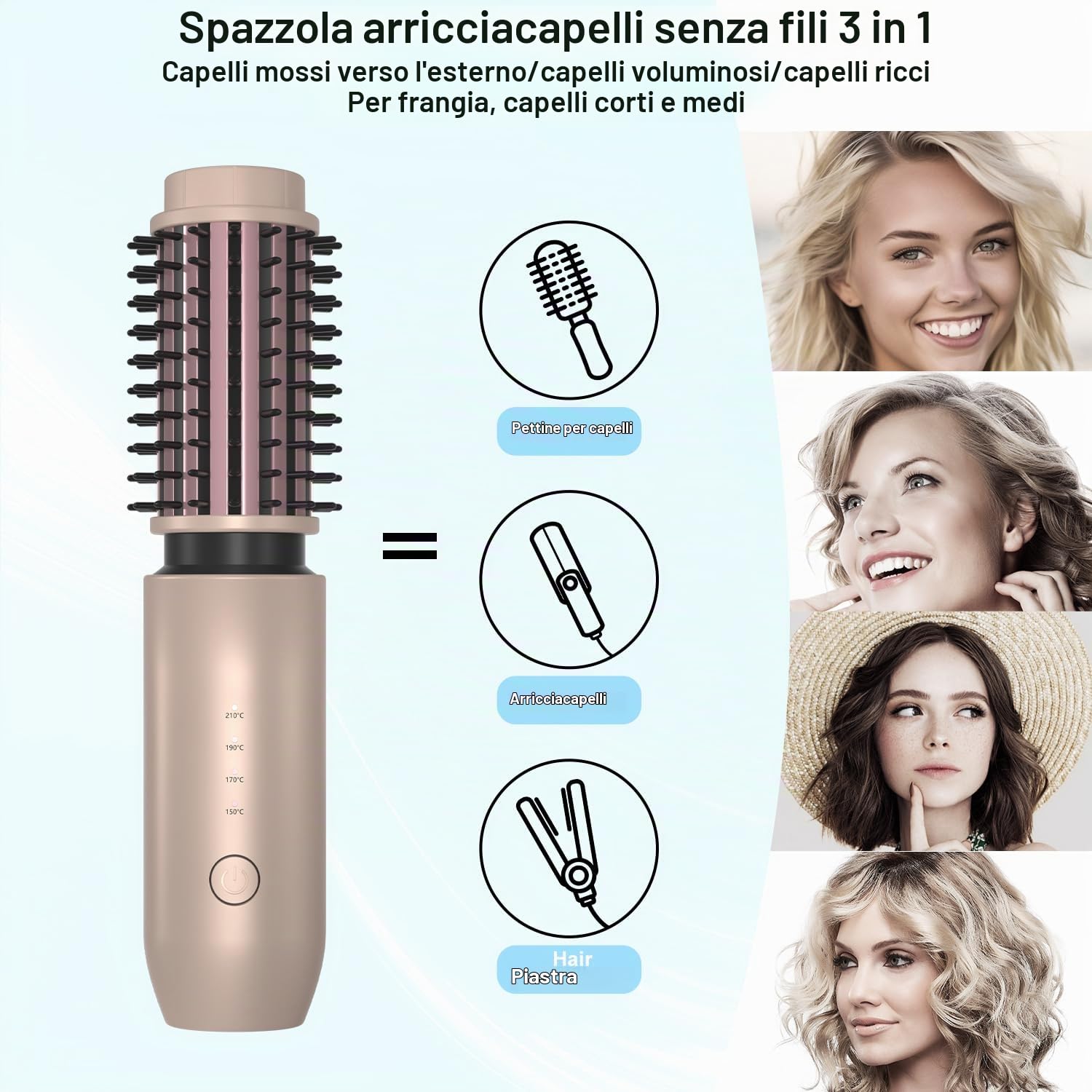 Spazzola Riscaldante Senza Fili, 40mm Thermal Brush