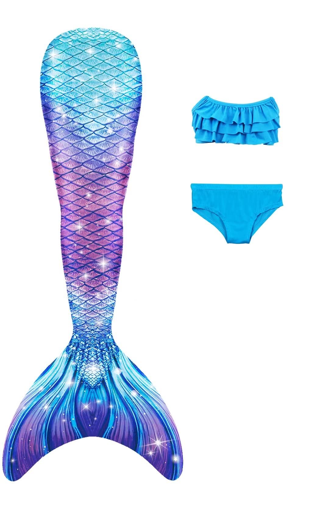 shepretty Traje de Baño Sirena de Las Muchachas Bikini Set