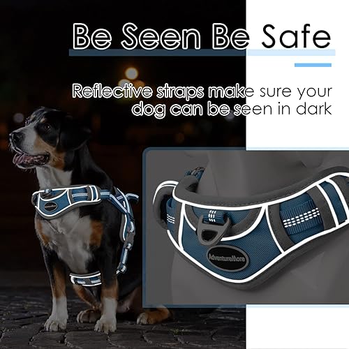 Miniatura 5 de ADVENTUREMORE Arnés para perros pequeños, sin tirones, arnés ajustable reflectante para perro, chaleco para perro, a prueba de escapes, con mango