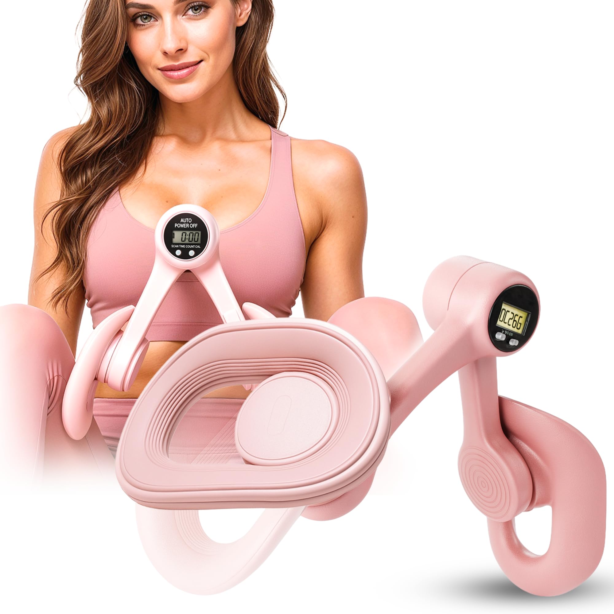 Smart Thigh Master | Regulowane urządzenia do ćwiczeń dna miednicy dla kobiet i mężczyzn z wyświetlaczem automatycznego licznika, przyrząd do ćwiczeń ud wewnętrznych dla kobiet, trener Kegla do