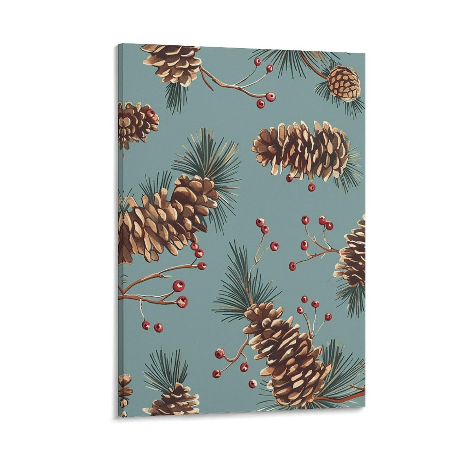 Canvas Wall Art for Living Room 16"x24" Modern Artwork Painting Pictures Hanging Canvas Prints With Pine Cones Aesthetic Wall Art for Bedroom Bathroom Office Wall Art Print Decor With Pine Cones Canv