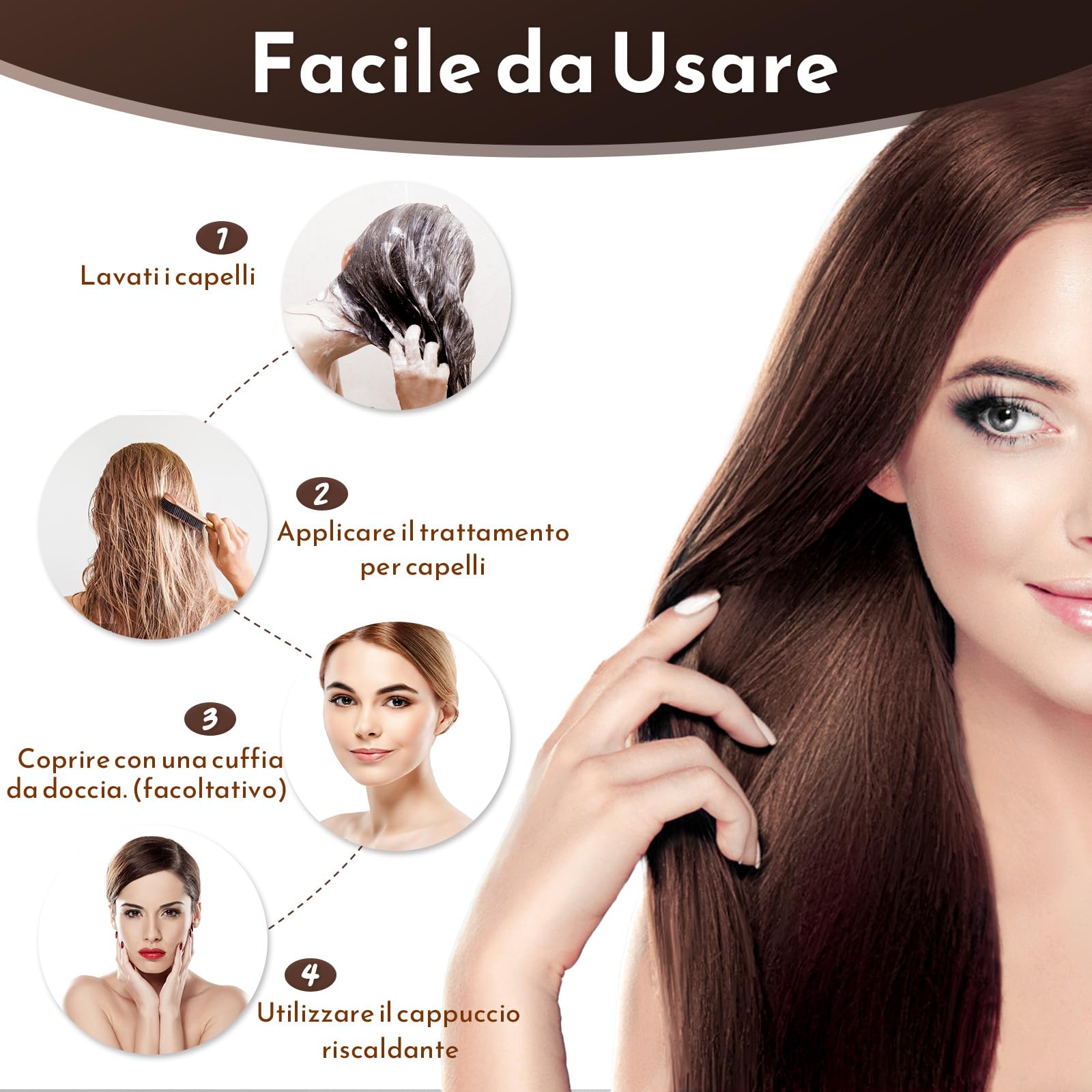 DEWEL Cuffia Termica per Capelli Henne, 10 Livelli di Temperatura Regolabili della Cuffia Termica per Capelli, Può Essere Utilizzato per Capelli Danneggiati, Crespo, Doppie Punte