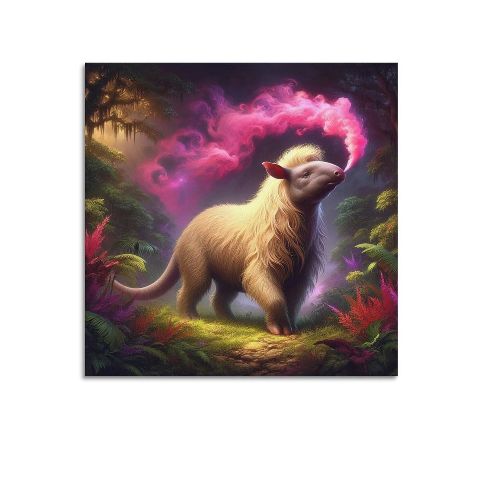 WPHSFX Animal Poster Fox's Enchanted Realm Poster Decorative Painting Canvas Wall Posters And Art Picture Print Modern Family Bedroom Decor Posters 28x28inch(70x70cm)