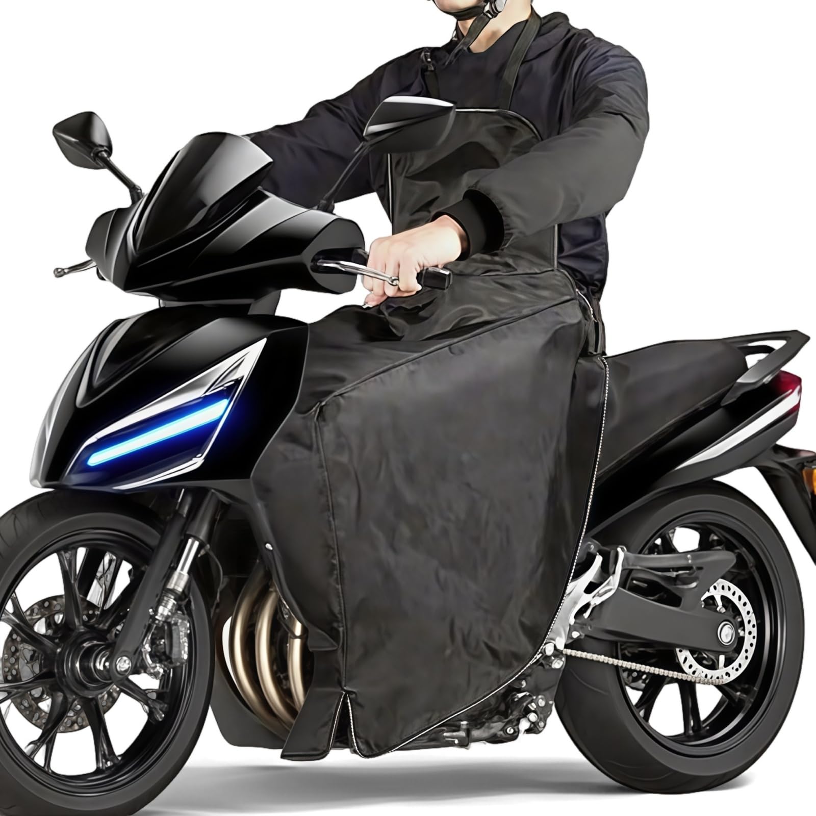 Tablier Scooter Universel, Protection Tablier Couvre Jambe Scooter, Couverture de Scooter d'hiver, Tablier de Scooter en Polaire Imperméable Coupe-Vent pour Protection De Jambes Équitation