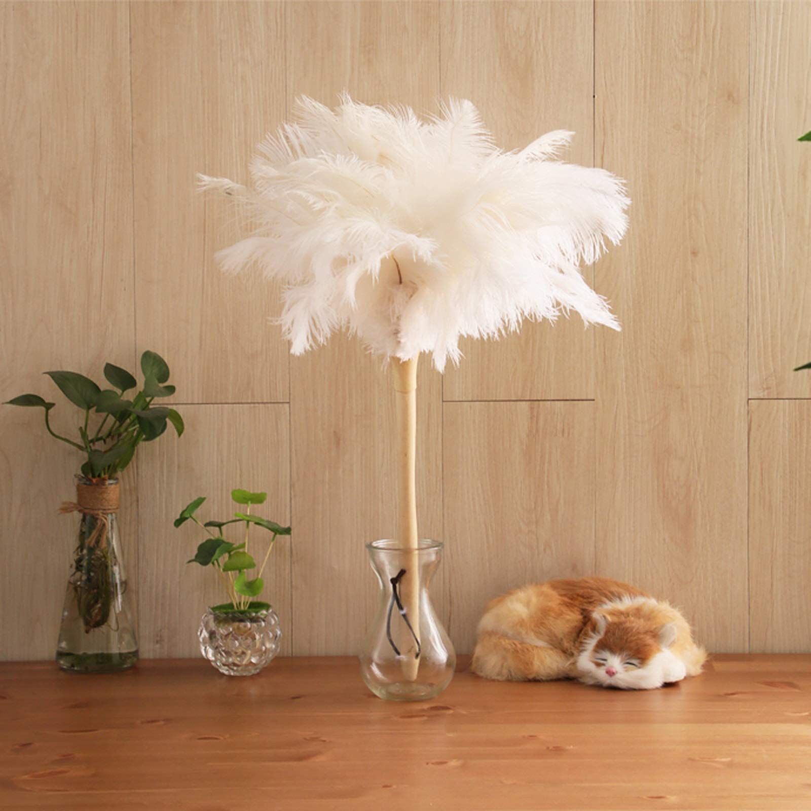 Plumeau, Brosse À Poussière Plumeau De Plumes D'autruche Surface Qualité Supérieure, Dépoussiérage Facile Et Efficace, Main for Voiture Bureau Domicile