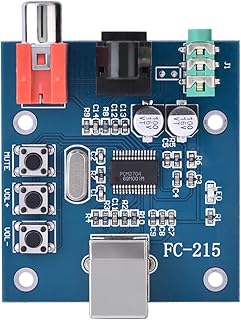 KOSDFOGE 98 dB PCM2704 USB DAC to S/PDIF HiFi Sound Card Decoder Board 3.5mm Analog Output F/PC