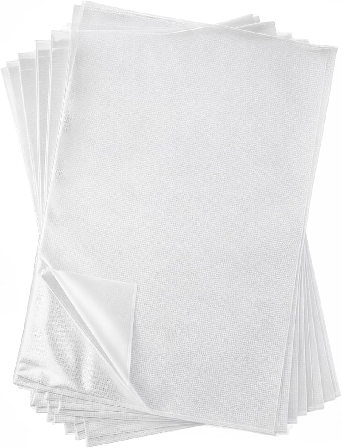 60 Pcs Water Soluble Stabilizer 8"x12" Water Soluble Stabilizer for Embroidery Clear Wash Away Stabilizers for Print or Draw Patterns for Hand & Machine Embroidery