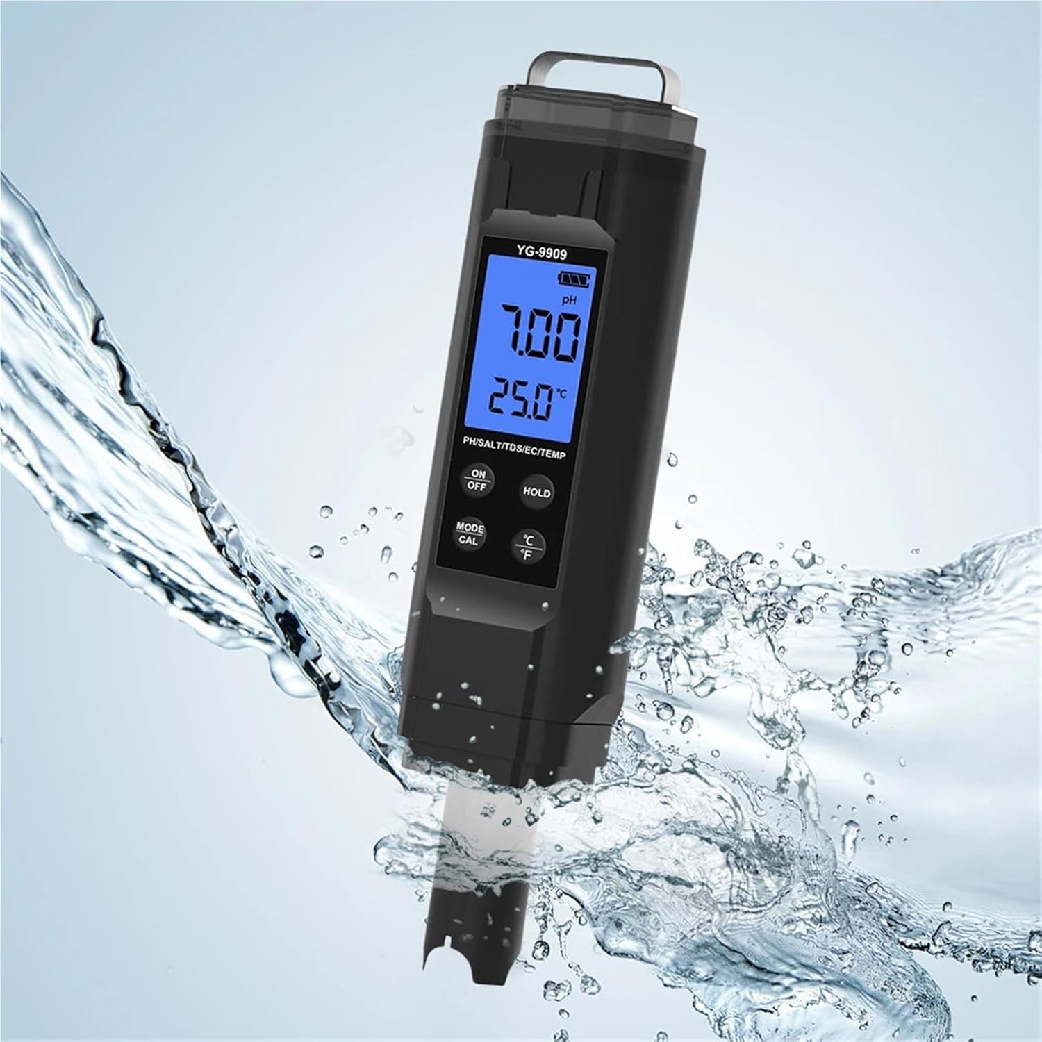 Digital Water Tester 5 in 1 Quality Pen TDS EC Temperature Salinity PH Meter for Drinking Aquariums Hydroponics Pools