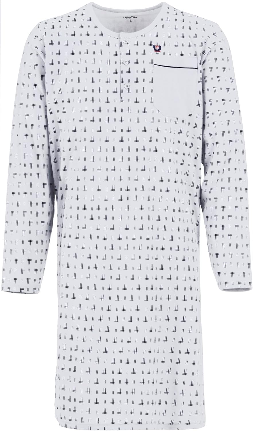 Camicia di felpa da indossare sopra altri indumenti con stile vintage, maniche lunghe e colletto ad apertura inglese, fino alla tg. 8XL, blu notte | Ulla Popken