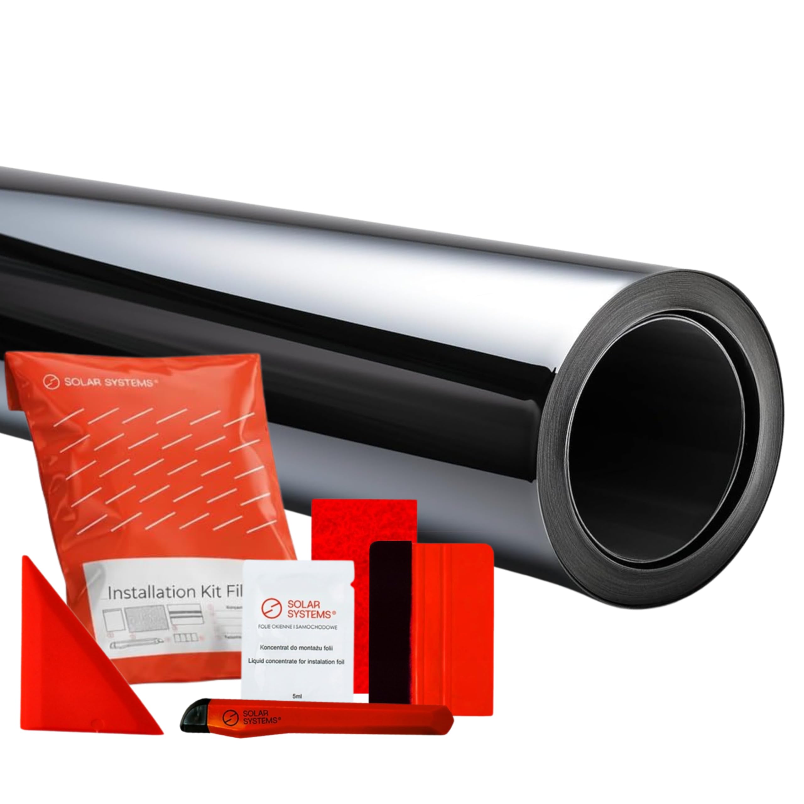 SOLAR SYSTEMS - Tönungsfolie Auto - Scheibentönungsfolie - mit Montagesatz - Scheiben Tönung Folie ABG Konform, mit Sonnenschutz & Anti-Scratch - Panthera Folie 295c 95% Schwarz 75x300cm
