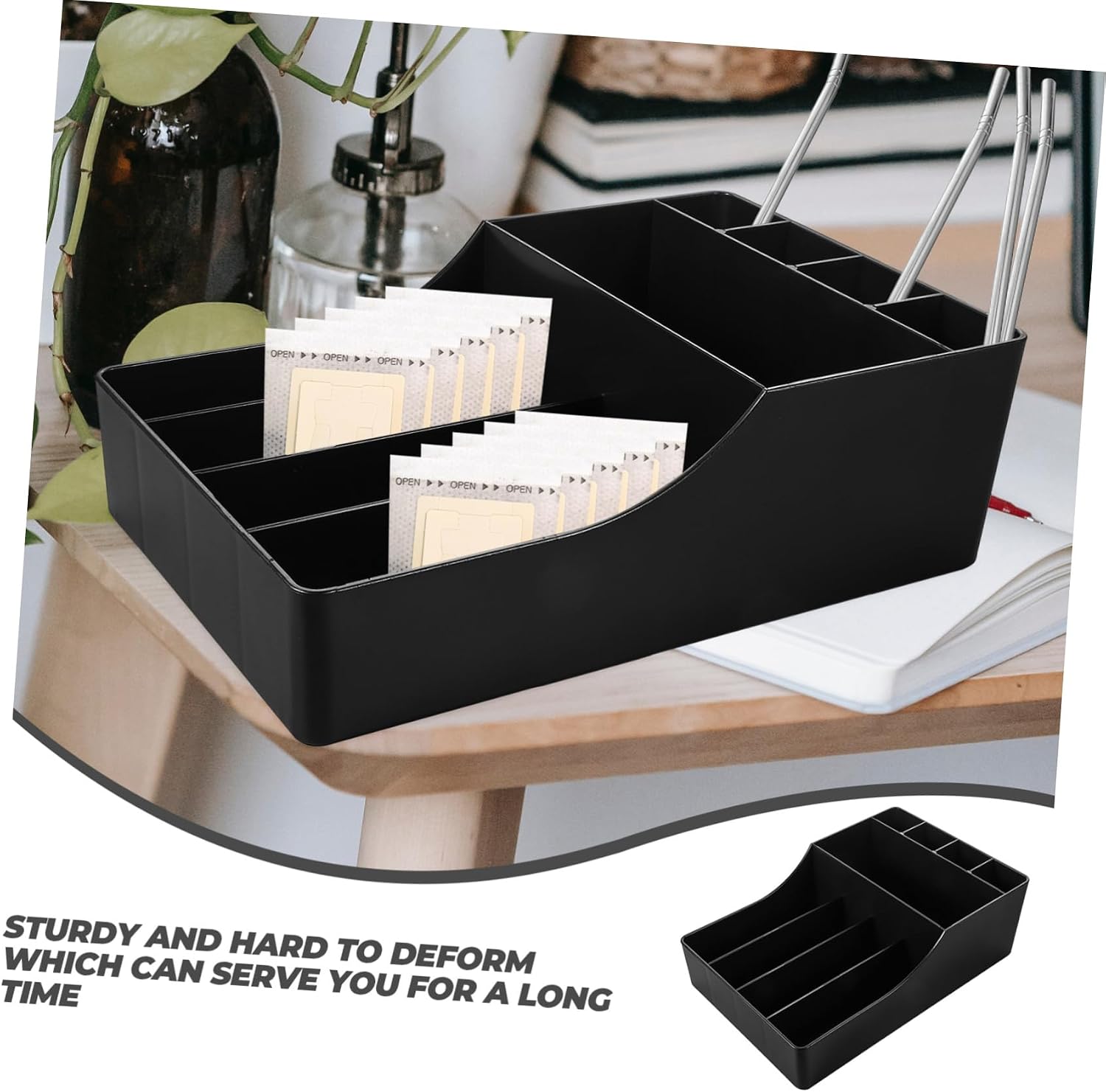 Multi-functional Coffee Station Organizer with Smooth Rounded Corners Space-saving Coffee and Tea Condiment Storage Rack for Bars Cafes and Milk Tea Shops