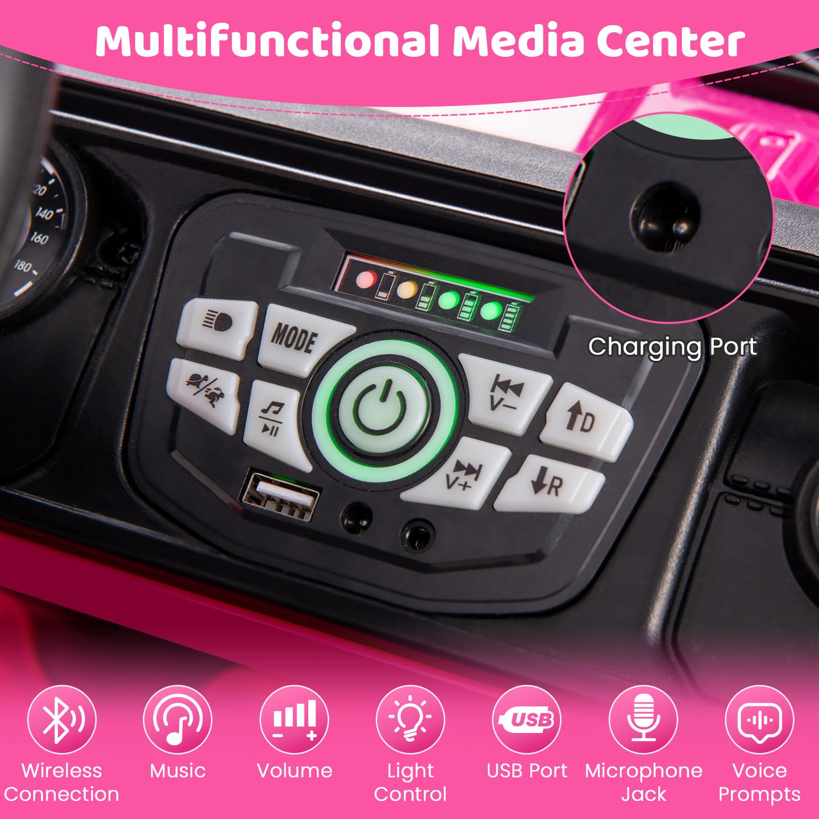 Barbie Car Costzon Ride On Car, 12V Battery Powered Electric