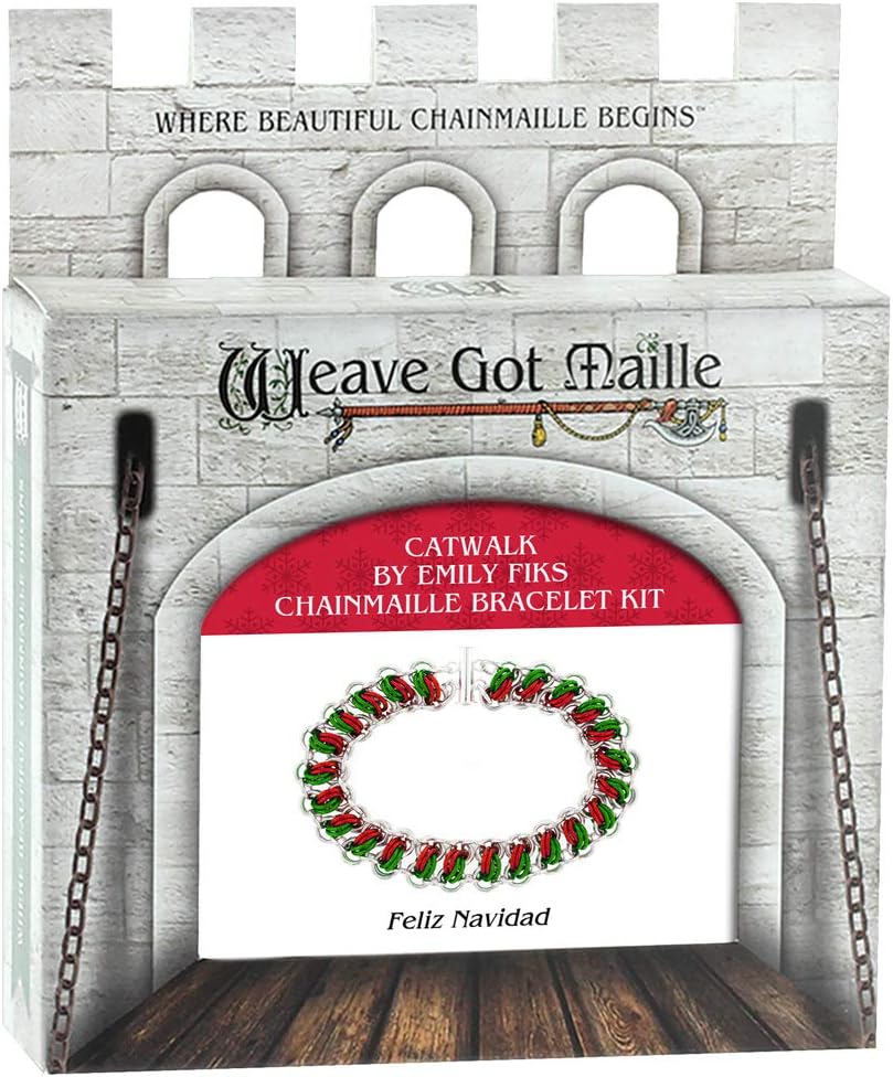 Feliz Navidad Catwalk Chain Maille Bracelet Kit