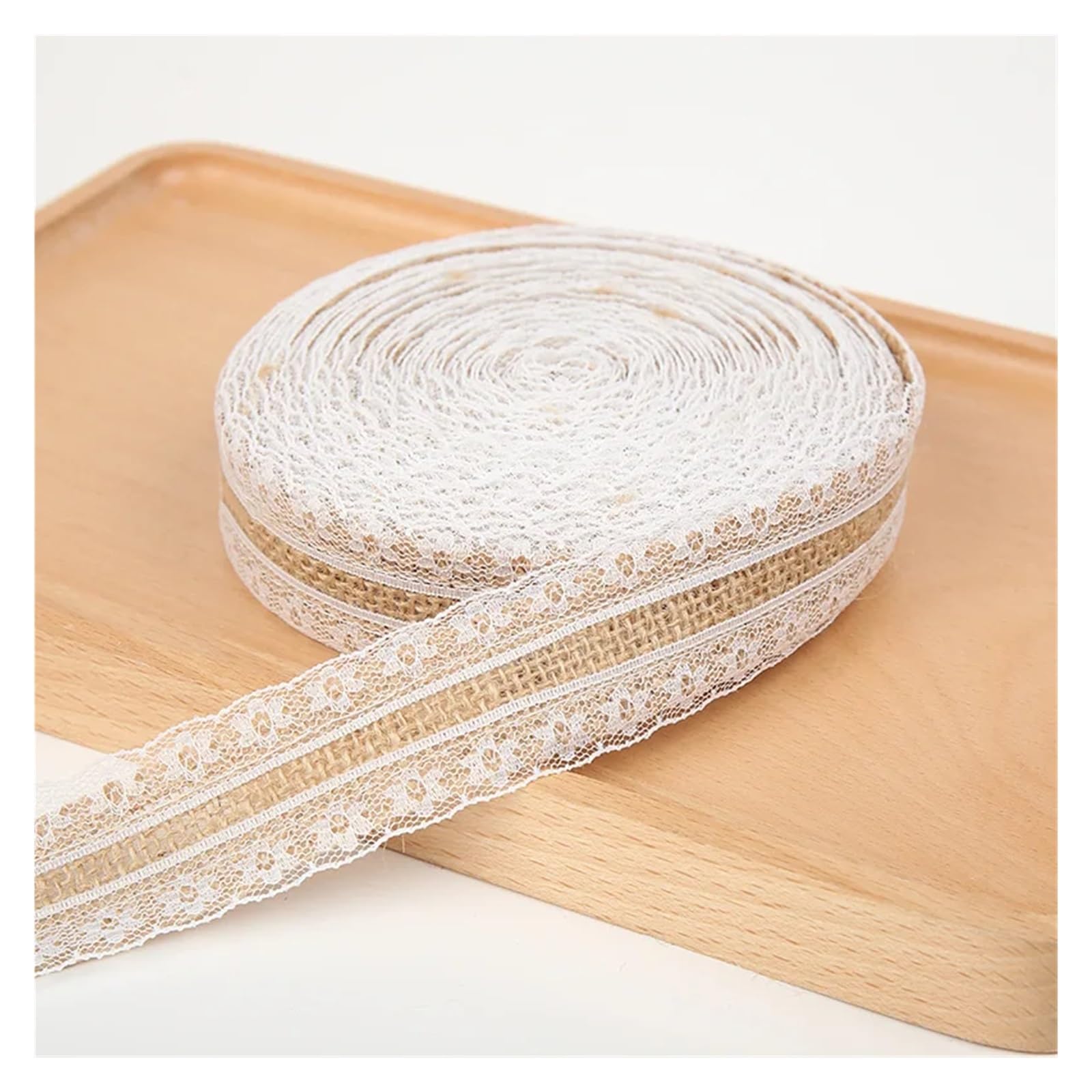 Hessian Roll 2M 5M Natural Jute Burlap Ribbon Versatile Rustic Vintage Wedding Decor Hessian Lace Roll Party Supplies DIY(Color5,2M)