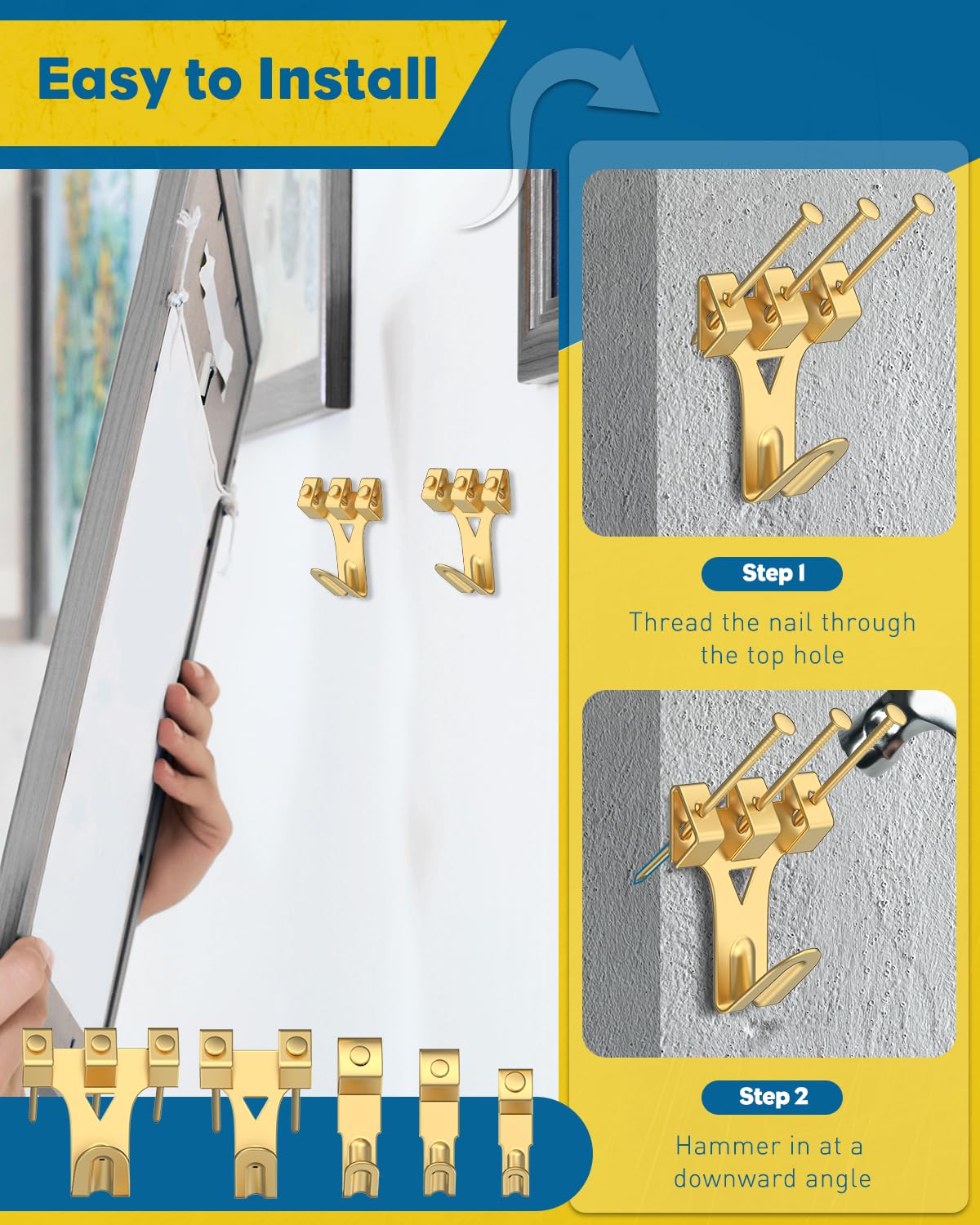 Uniclife Picture Hanging Kit - 330 Pcs Heavy Duty -4 Uniclife Picture Hanging Kit - 330 Pcs Heavy Duty -4