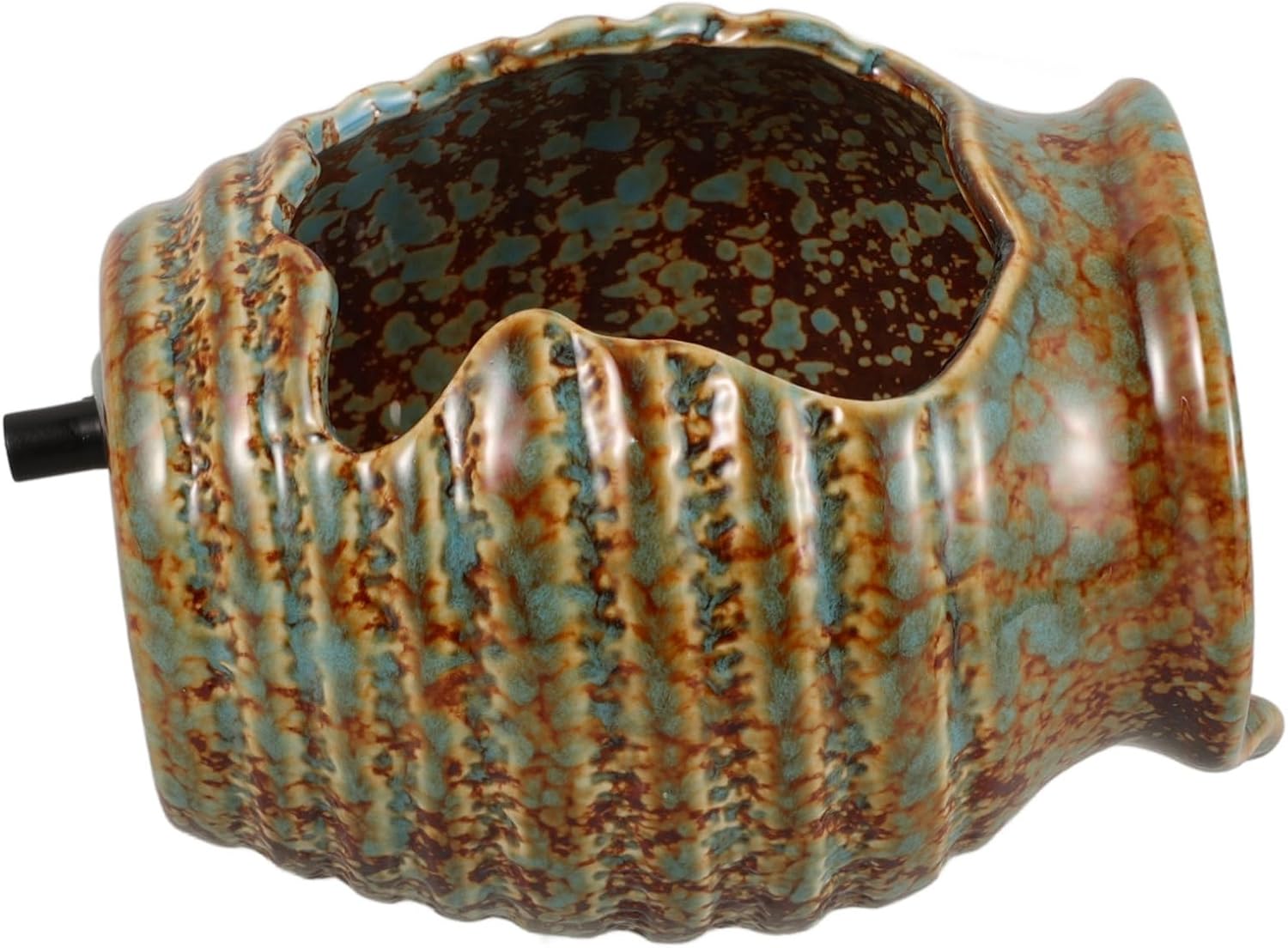 Ceramic Pot Spitter for Tranquil Water Feature Decor Elegant Decoration Efficient Water Circulation for Living Room and Garden Use