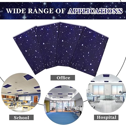 Miniatura 10 de VIHOSE 4 cubiertas de luz fluorescente de 2 x 2 pies para luces de techo, cubiertas de luz de aula para reducir el deslumbramiento áspero, filtros