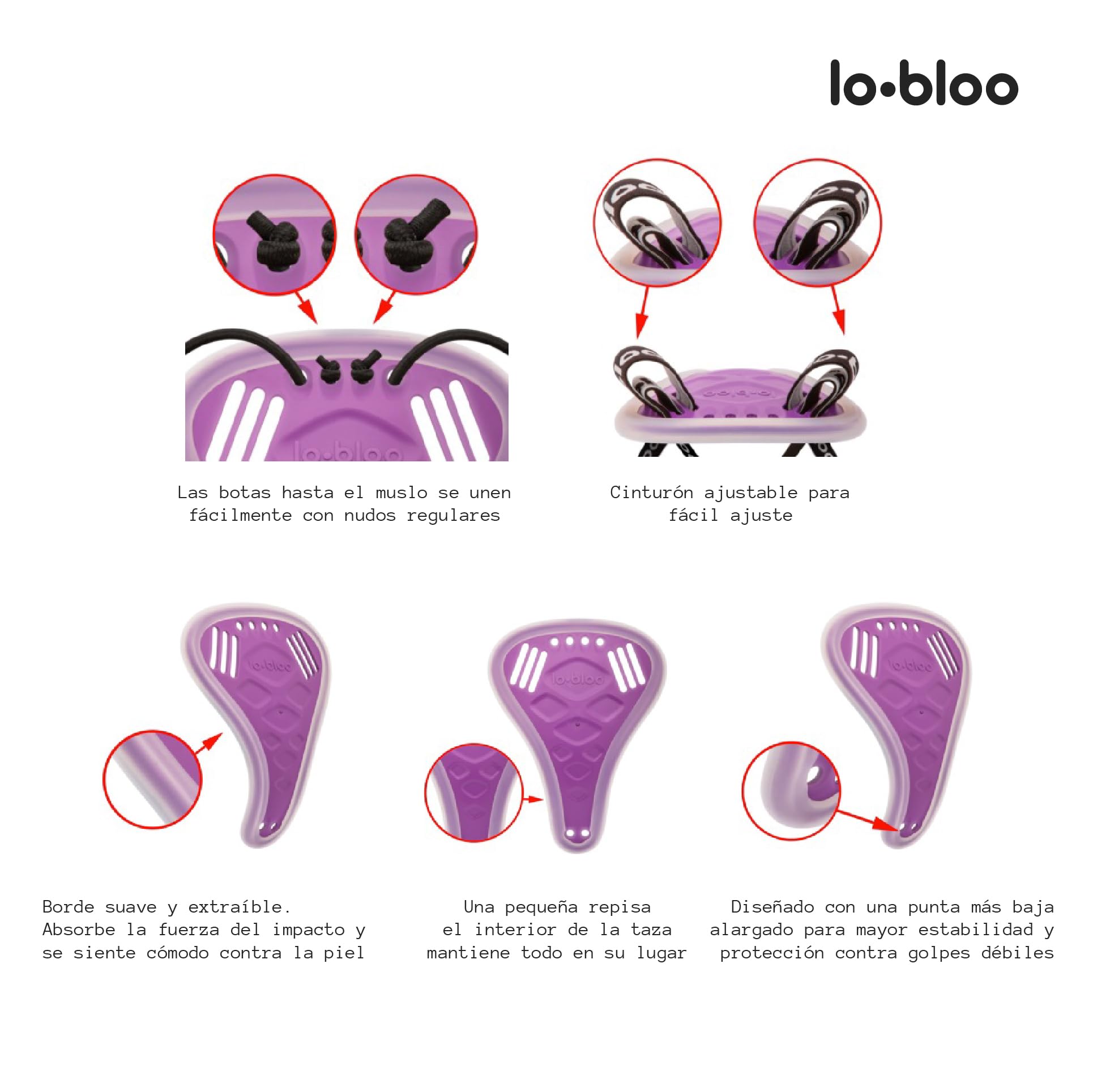 lobloo AEROSLIM Coquilla Pélvica Atlética Patentada para Deportes de Pie