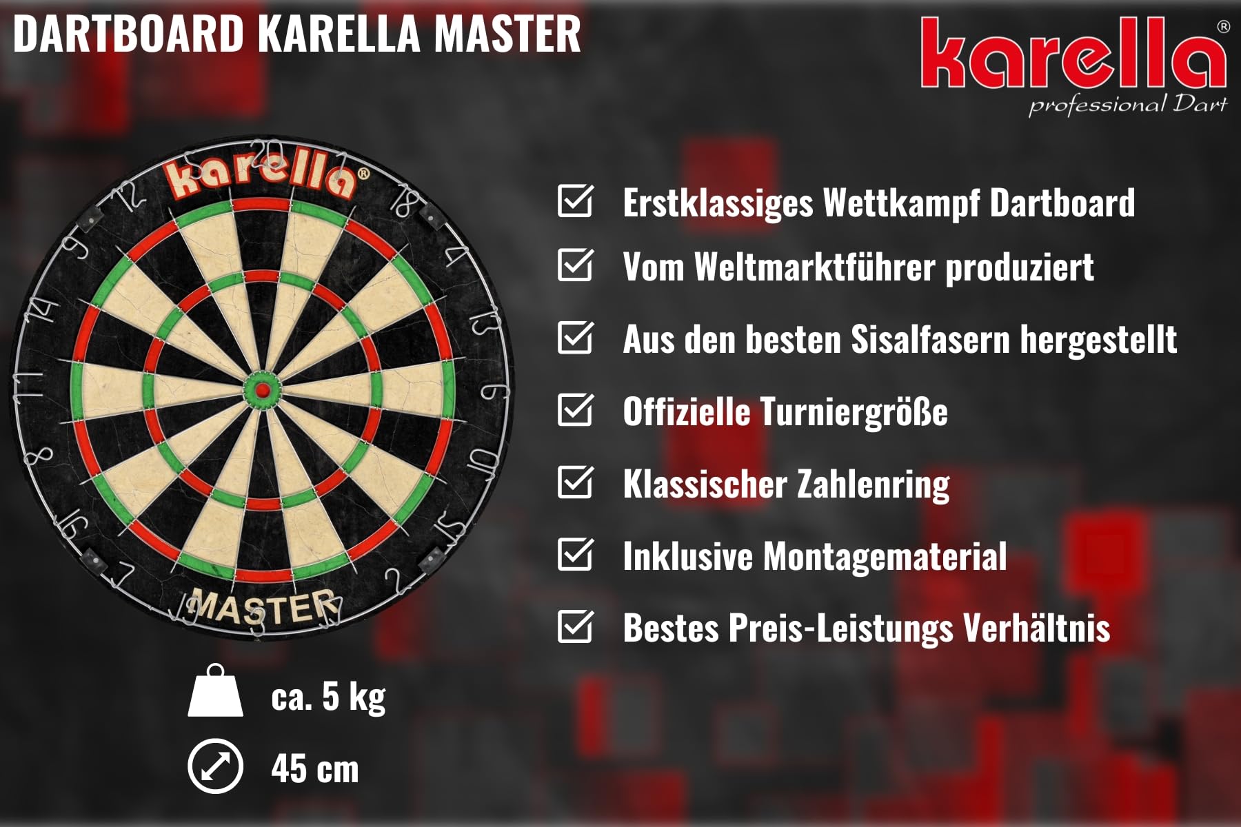 Karella 808501 Jeu De Fléchettes Karella Master