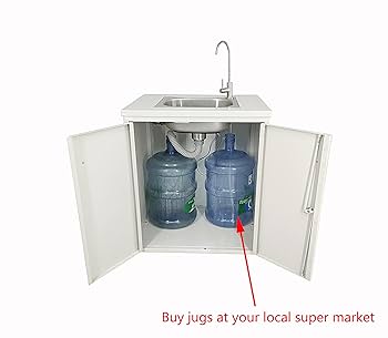 Amazon.com: Steel Cabinet Portable Sink Self Contained Hand